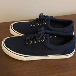 NEW Men’s Sperry 10 Navy Canvas Boat Shoes